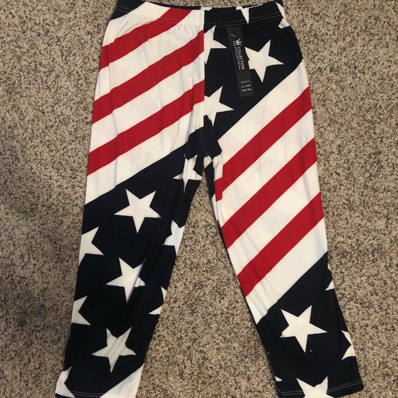 NWT American flag capri leggings - Picture 1 of 2